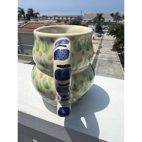 Vintage Handpainted talavera Owl Mug made in Mexico signed AI Gio pottery - Picture 2 of 11